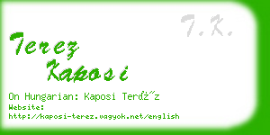 terez kaposi business card